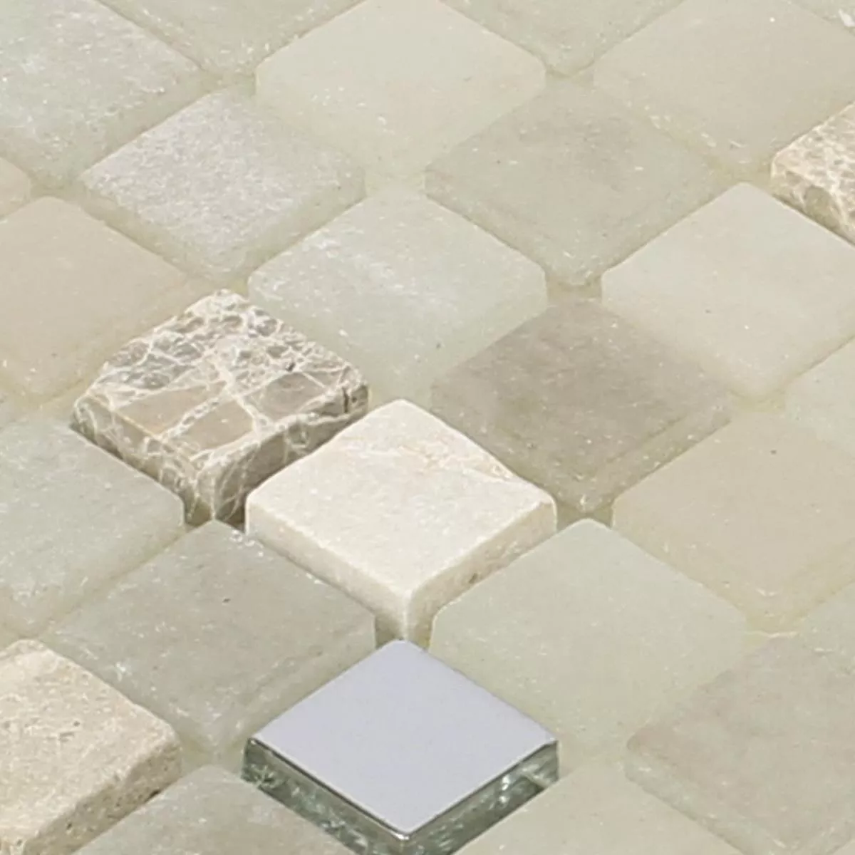 Mønster fra Mosaikkfliser Glass Naturstein Mix Freyland Beige