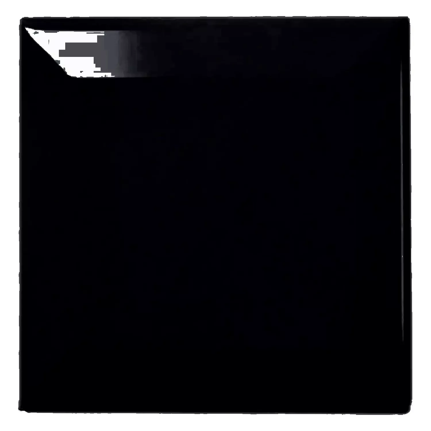 Metro flis Svart Glitrende 10x10 cm Fasett Catarina Negro