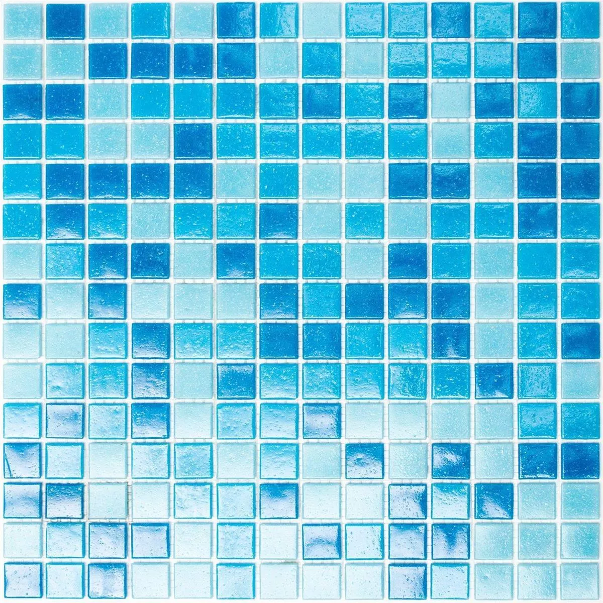 Glass Mosaikk Fliser Blå Mix