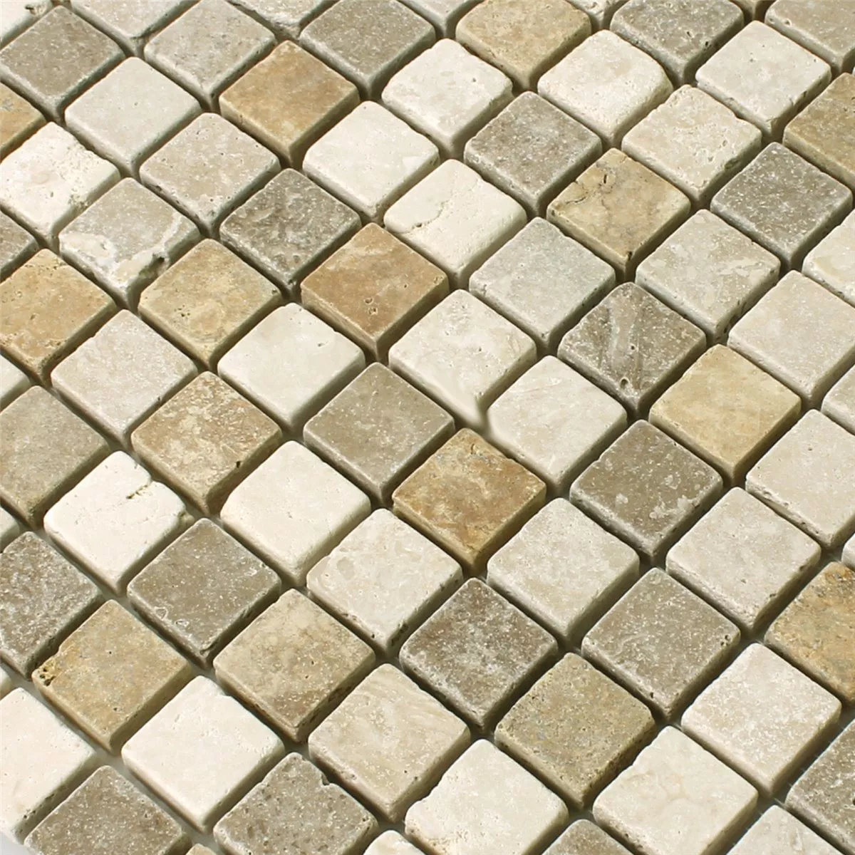 Mønster fra Mosaikkfliser Naturstein Brun Beige Rød