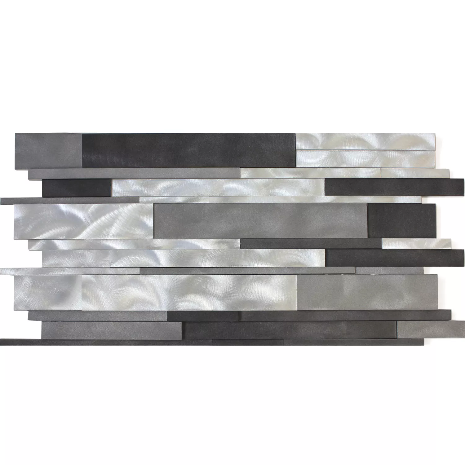Mosaikkfliser Aluminium Talara Svart Sølv 300x600mm