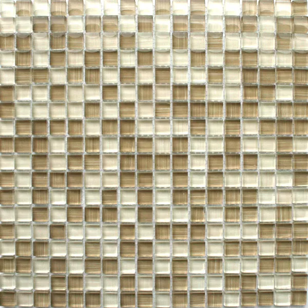 Mønster fra Glass Mosaikk Fliser Beige