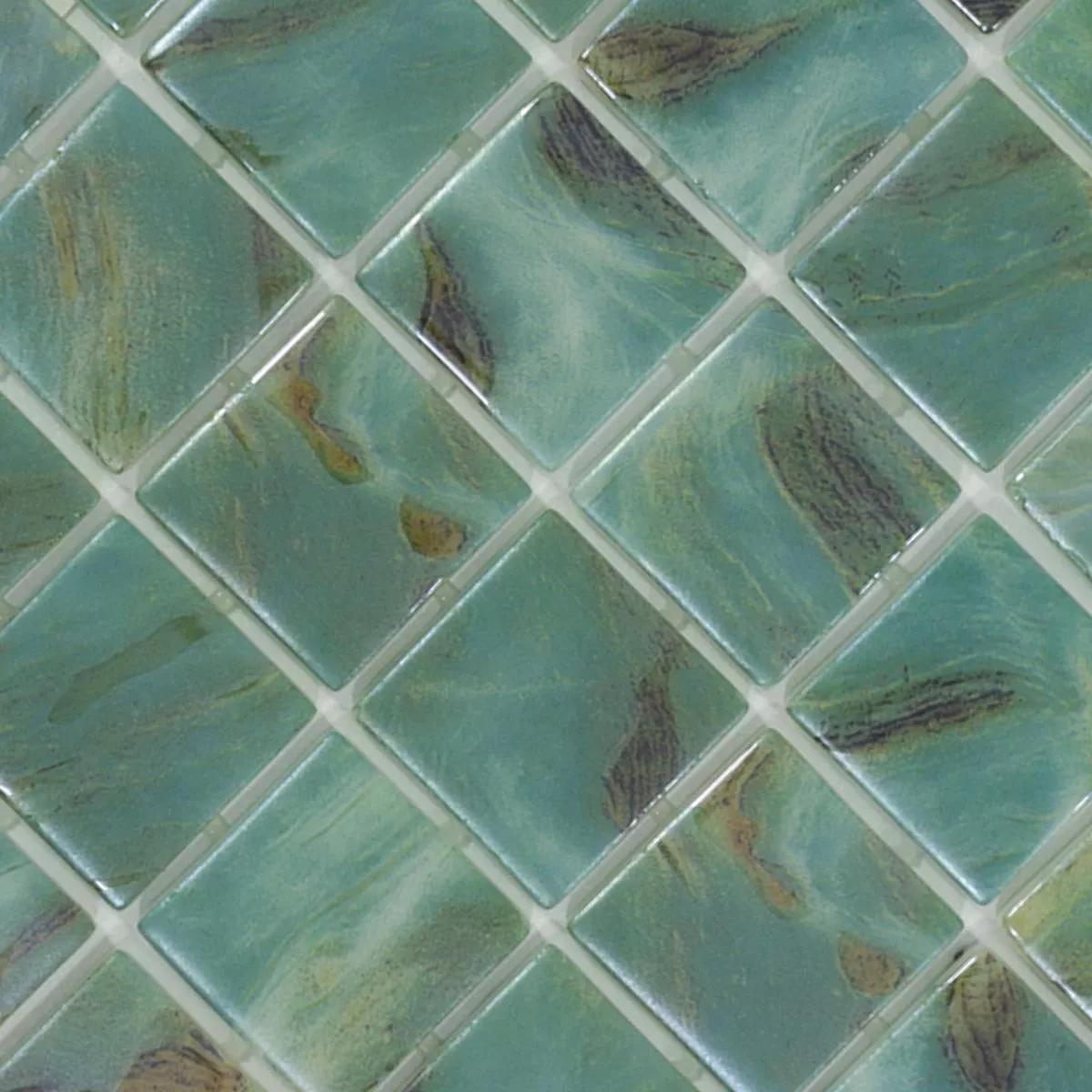 Glass Svømmebasseng Mosaikk Alassio Turkis 38