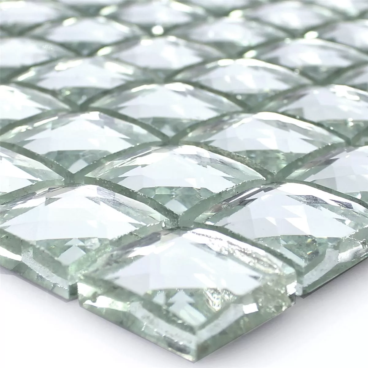 Glass Mosaikk Fliser Brilliant Hvit