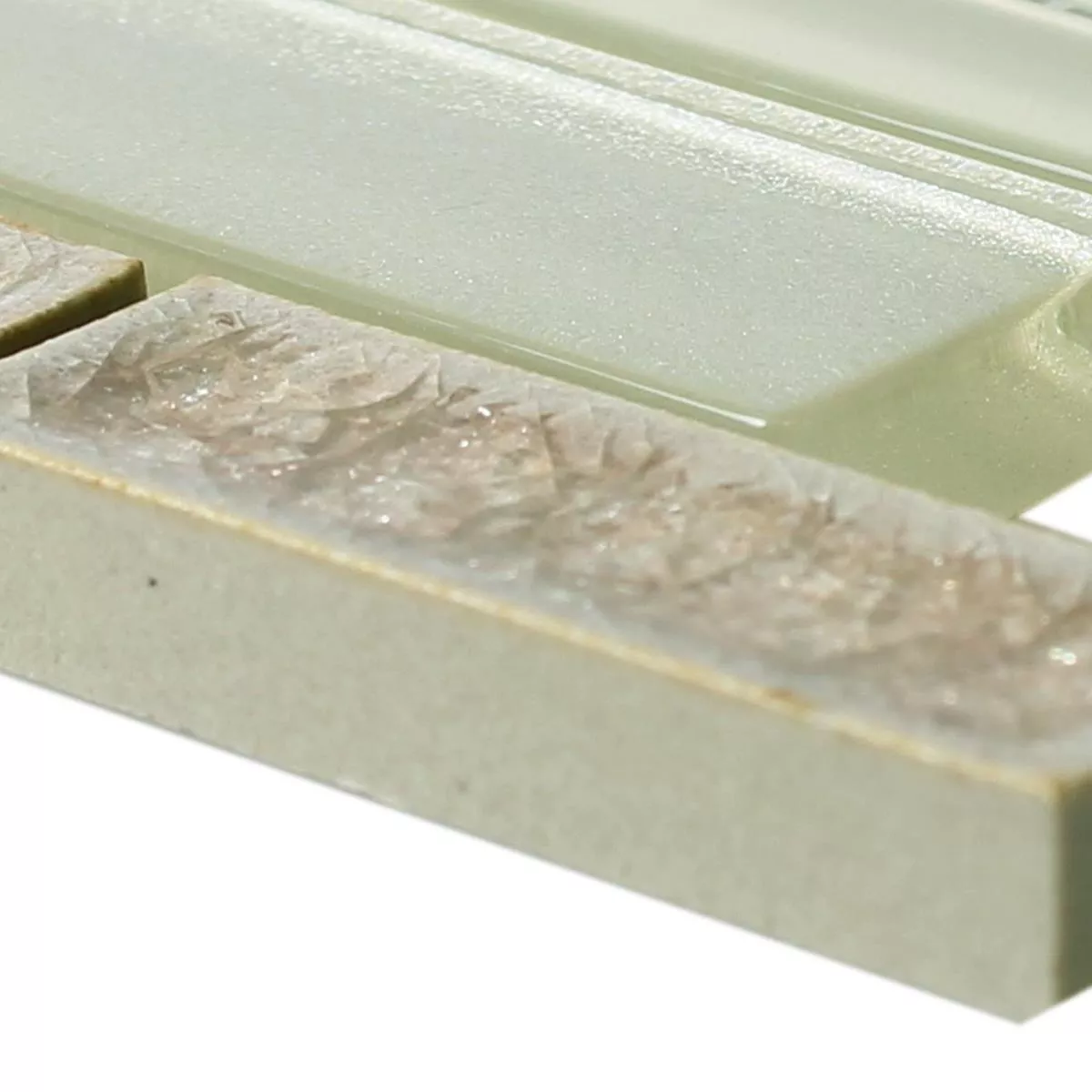 Mønster fra Glass Naturstein Keramisk Mosaikk Kozan Beige