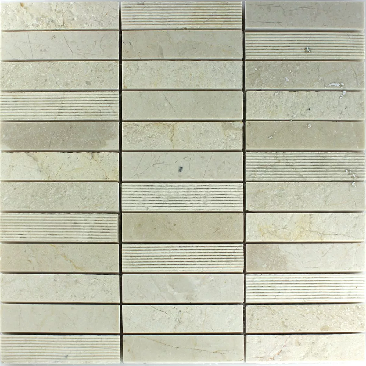 Mosaikkfliser Marmor Stang Polert Beige