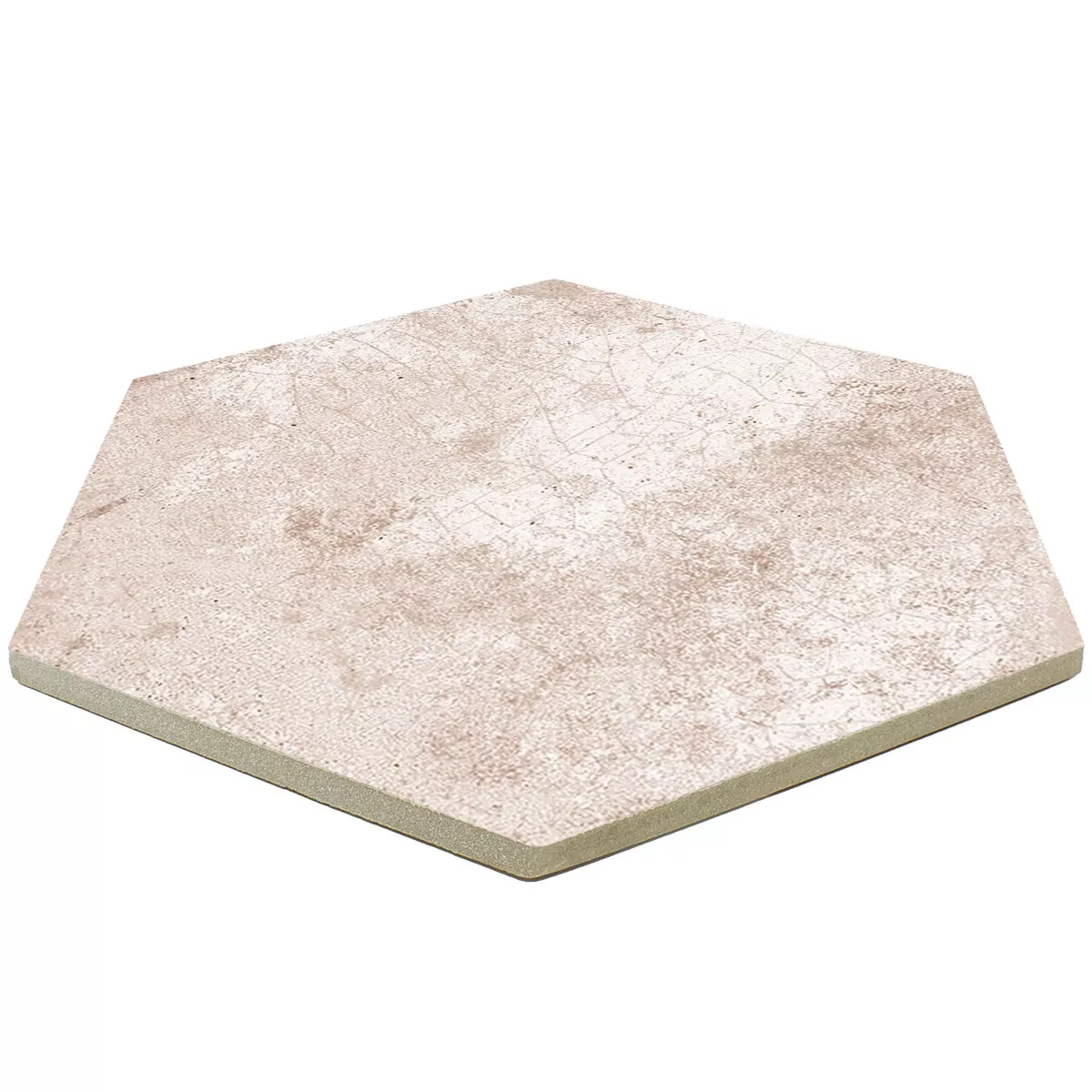 Porselens Steintøy Fliser Honiara Sekskant Base Flis Taupe 22,5x25,9cm