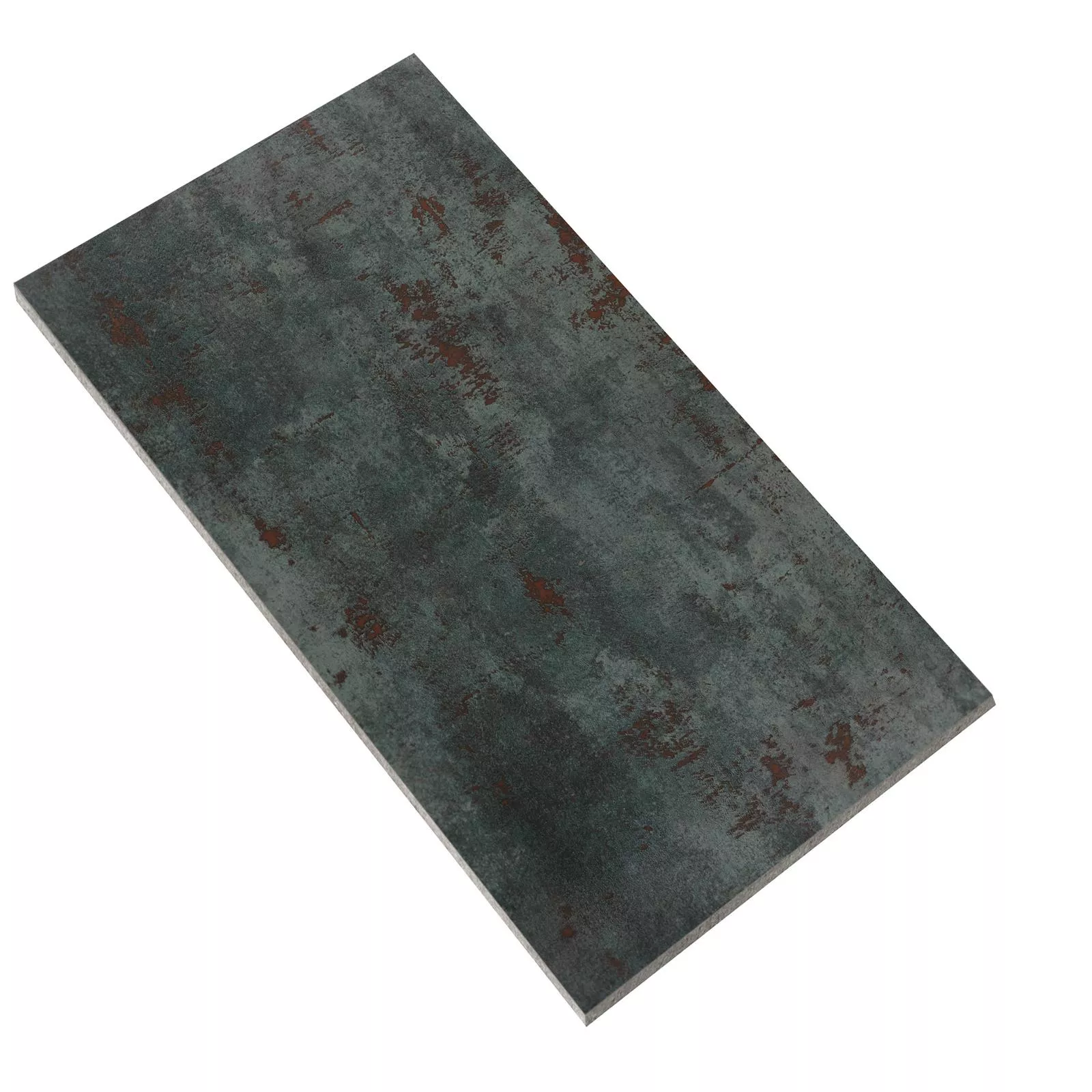 Mønster Gulvfliser Phantom Metall Utseende Delvis Polert Sea Green 30x60cm