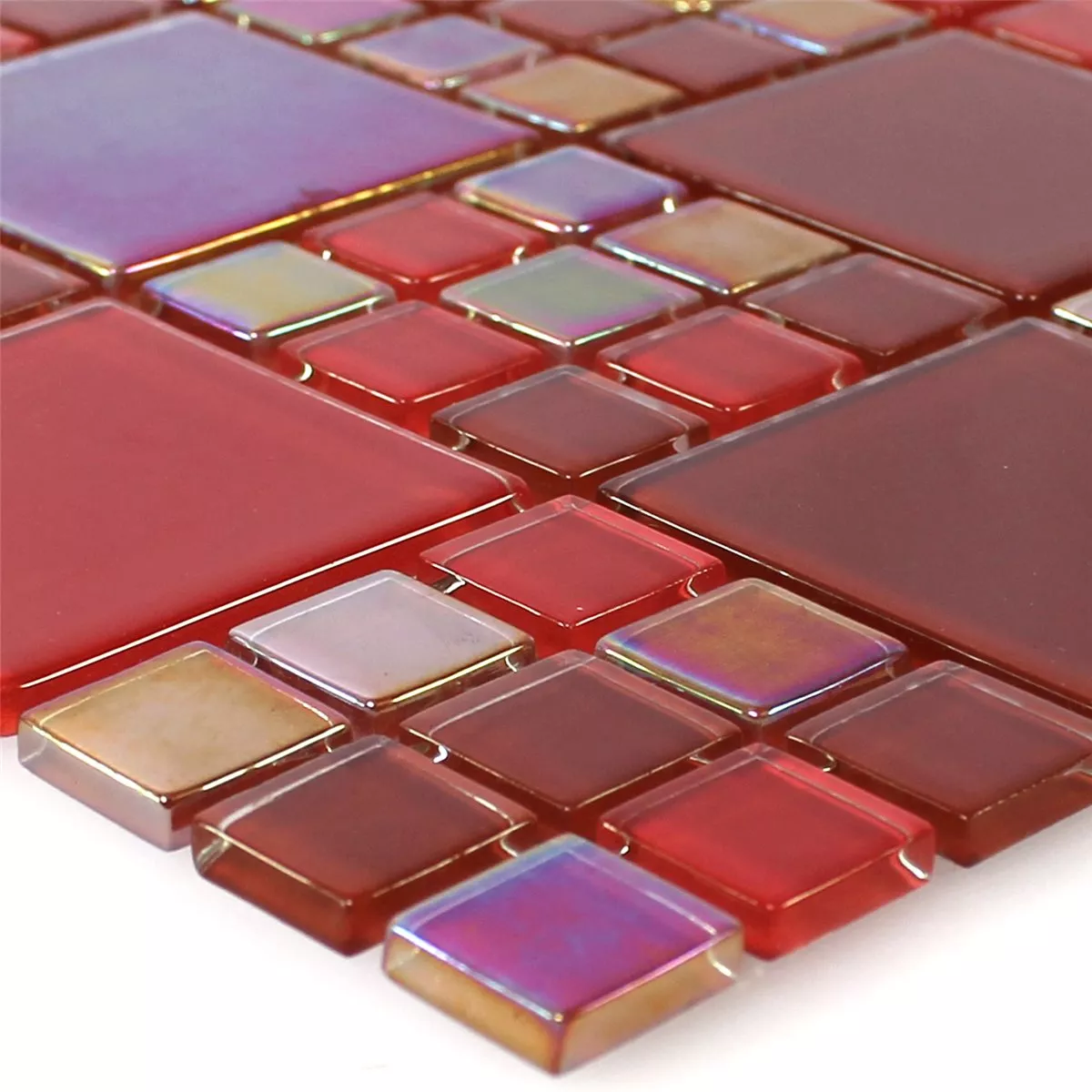 Glass Mosaikk Fliser Rød Elox
