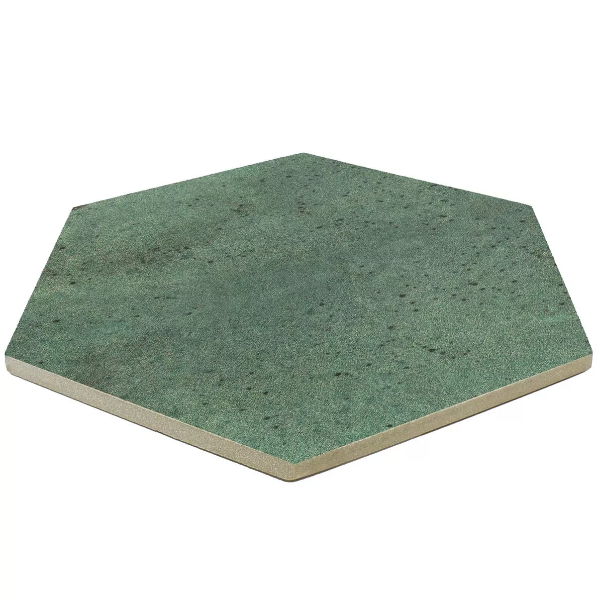 Gulvfliser Arosa Frostet Sekskant Smaragdgrønn 17,3x15cm