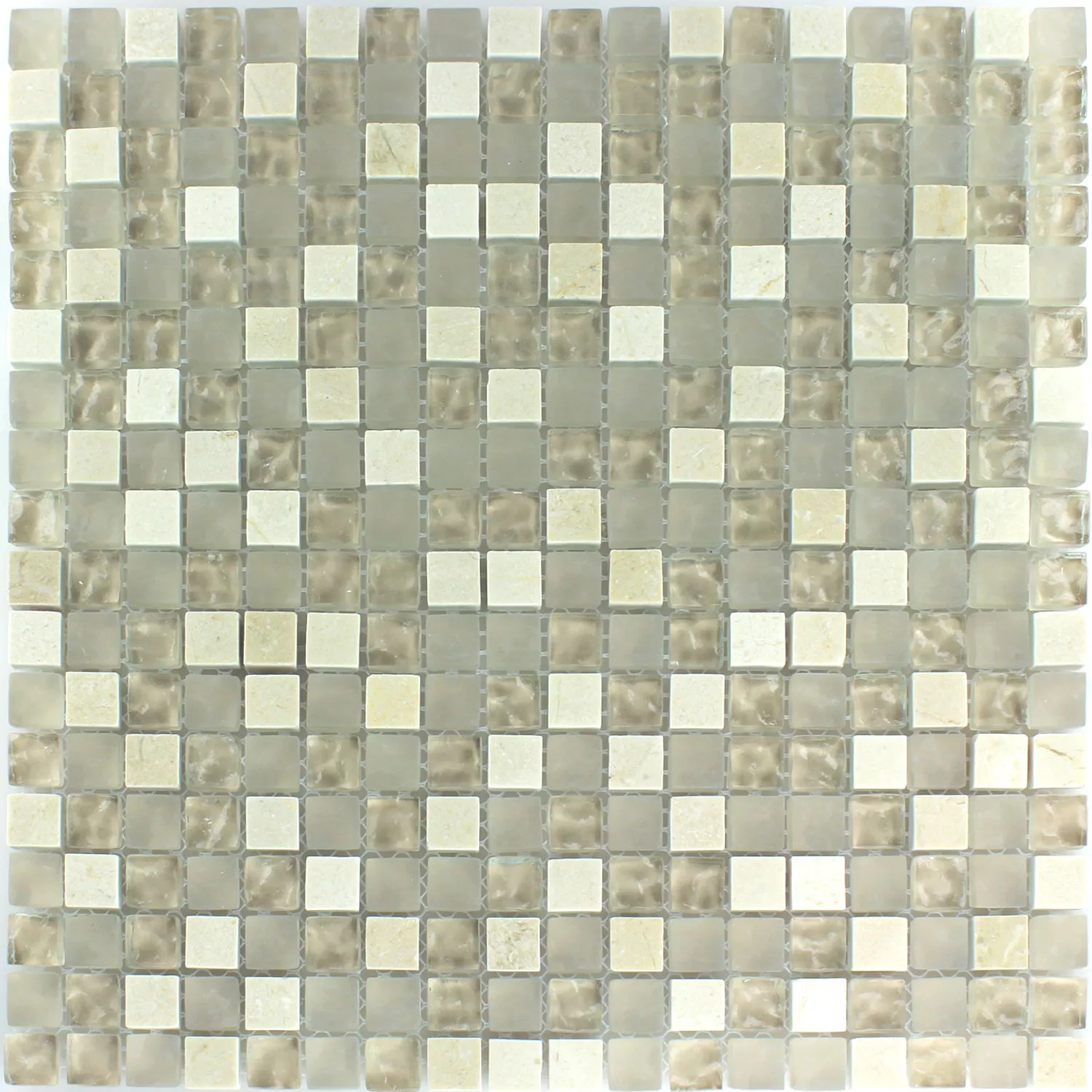 Mosaikkfliser Glass Marmor Barbuda Krem