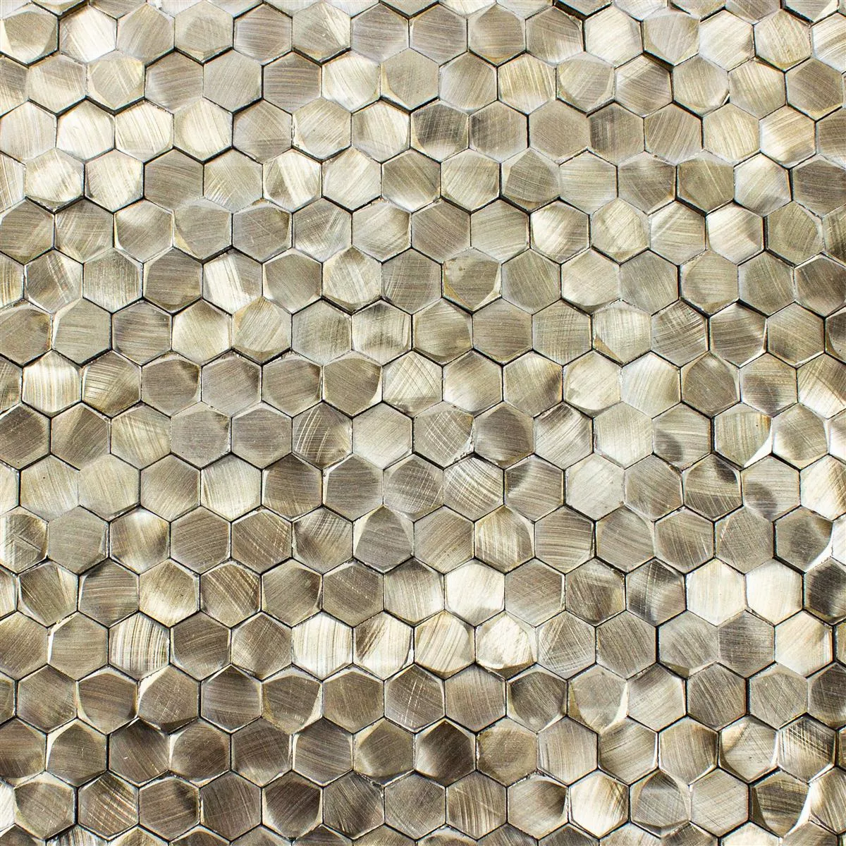 Aluminium Metall Mosaikkfliser McAllen Gull