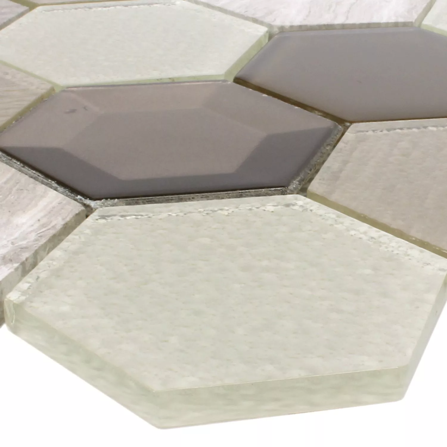 Mønster fra Mosaikkfliser Concrete Glass Naturstein 3D Beige