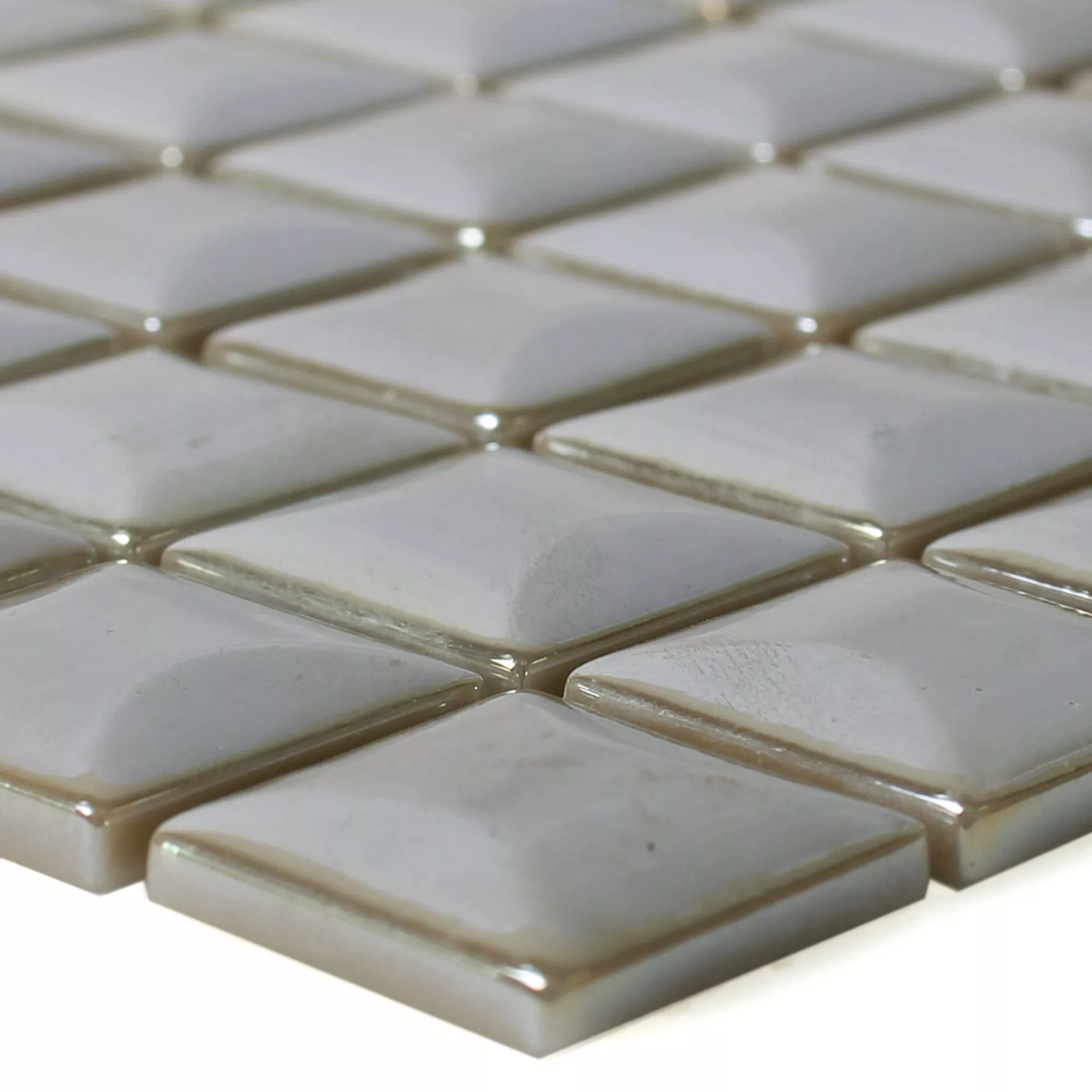 Glass Mosaikk Fliser Monrovia Coffee 3D Metallic