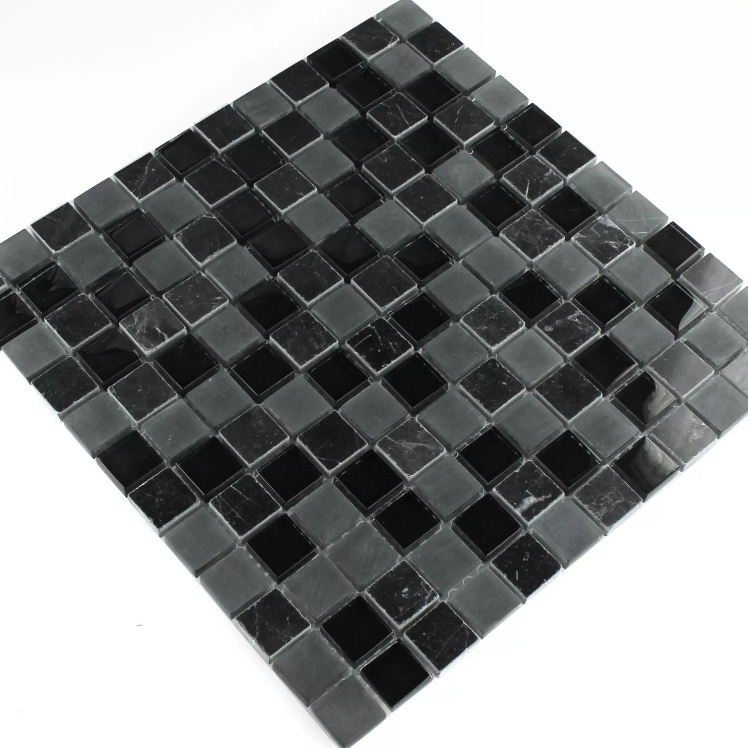 Mosaikkfliser Glass Marmor Zambia 23x23x8mm