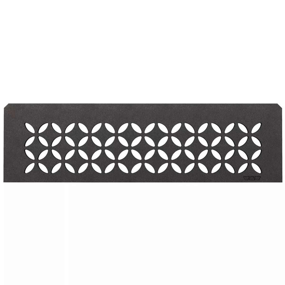 Nisjevegghylle Schlüter rektangulær 30x8,7 cm blomster antrasitt