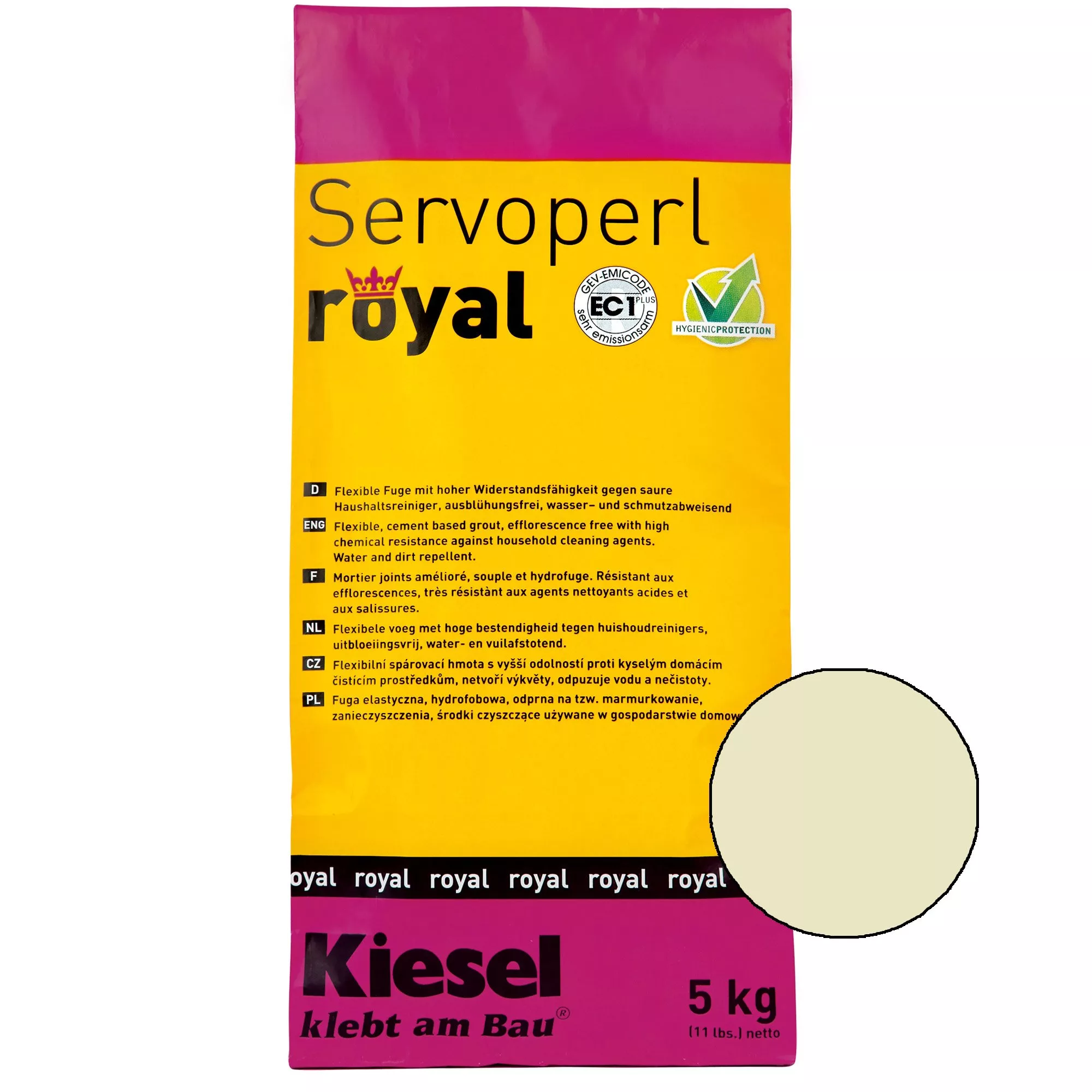Kiesel Servoperl royal - fugemasse - 5 kg sjasmin