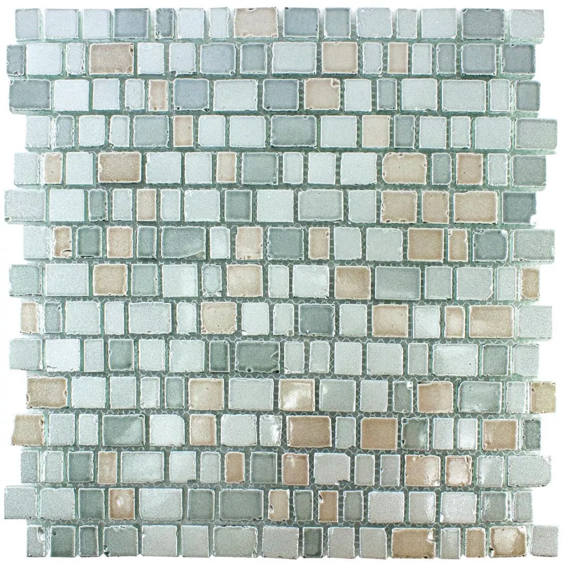 Glass Mosaikkfliser Economy Grå Beige