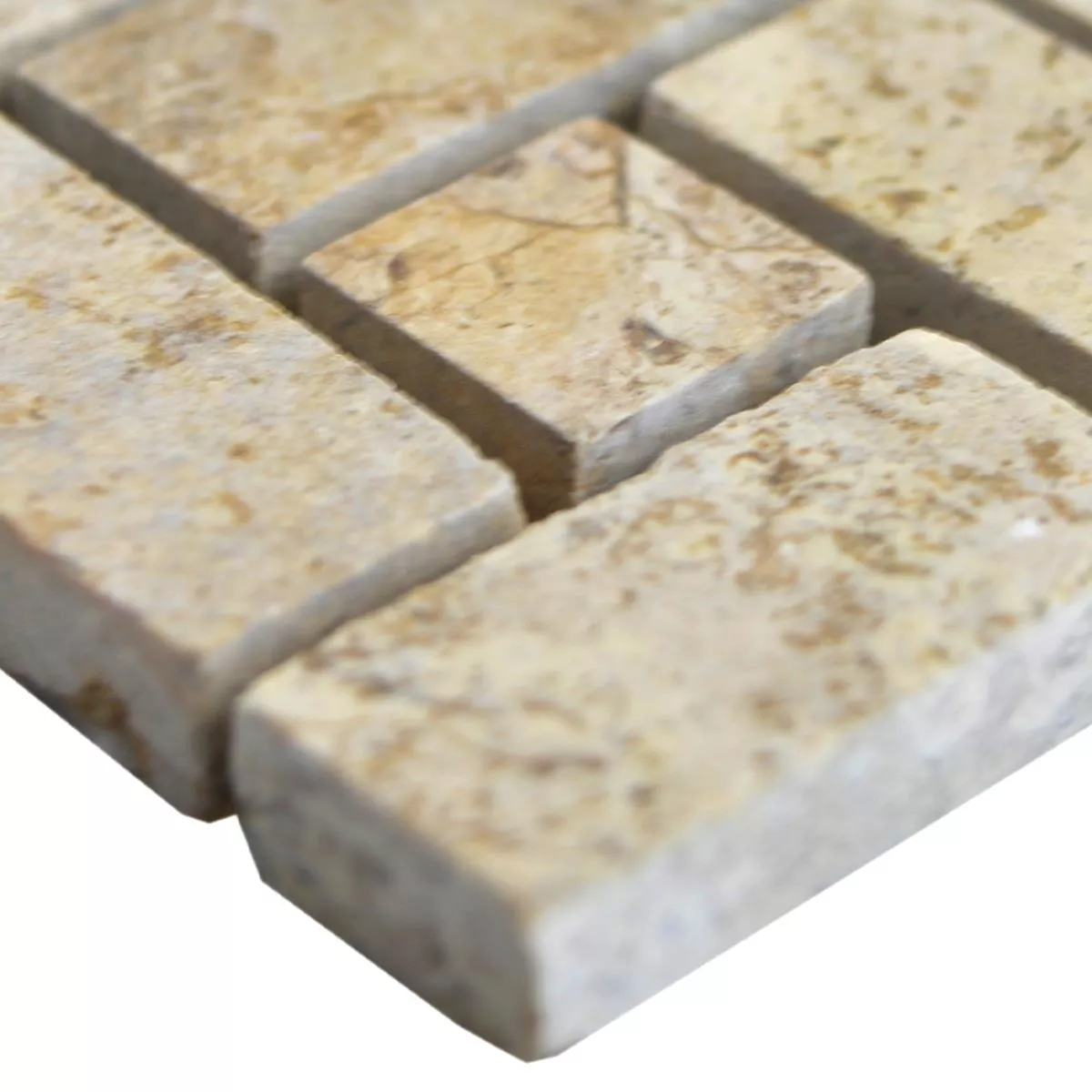 Mønster fra Naturstein Marmor Mosaikkfliser Umay Brun Beige