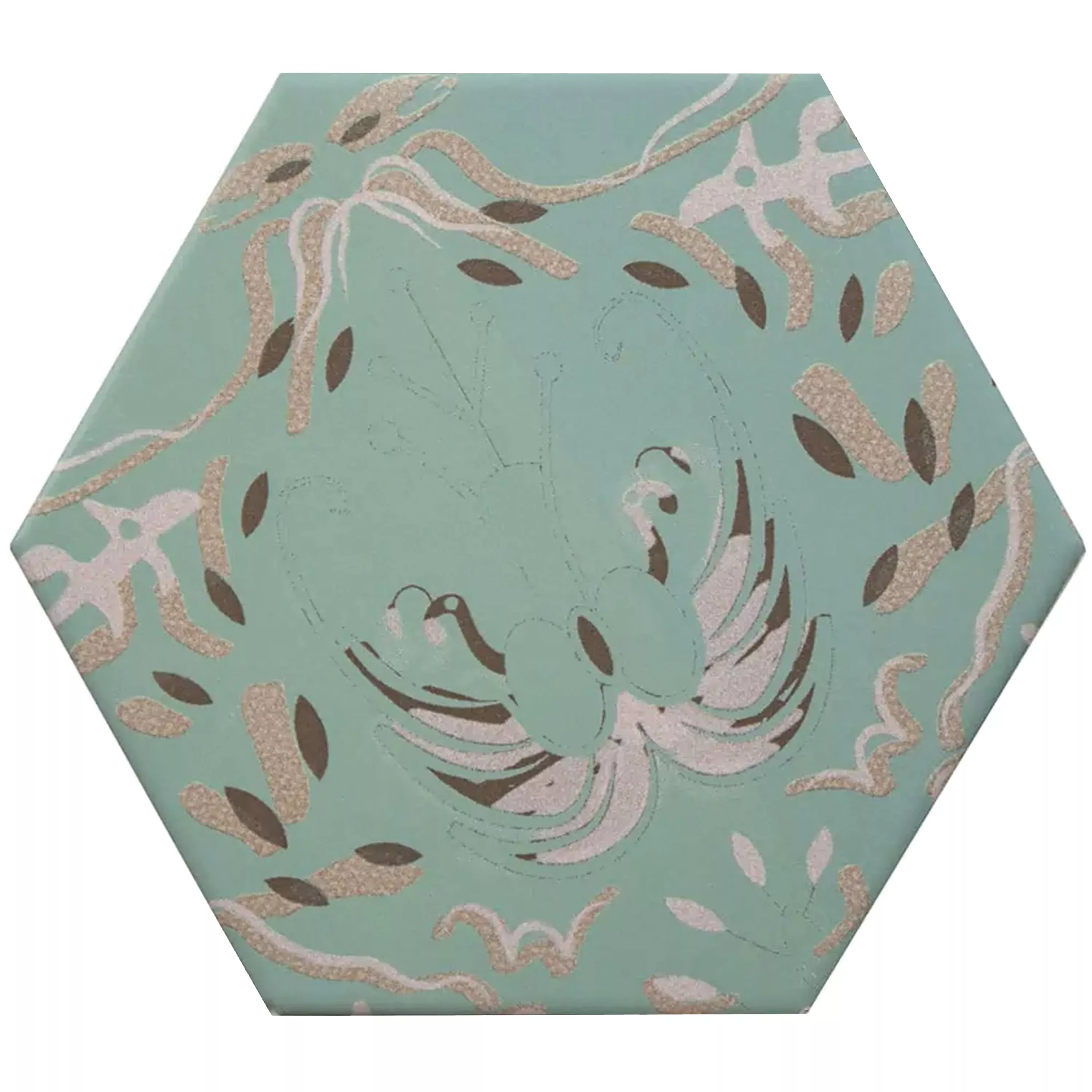 Porselens Steintøy Fliser Modena Sekskant Decor 5