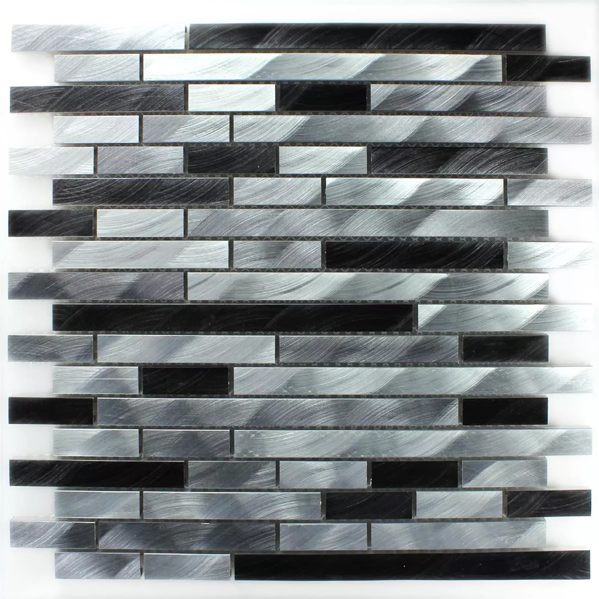 Mosaikkfliser Aluminium Metall Sahara Sølv Mix