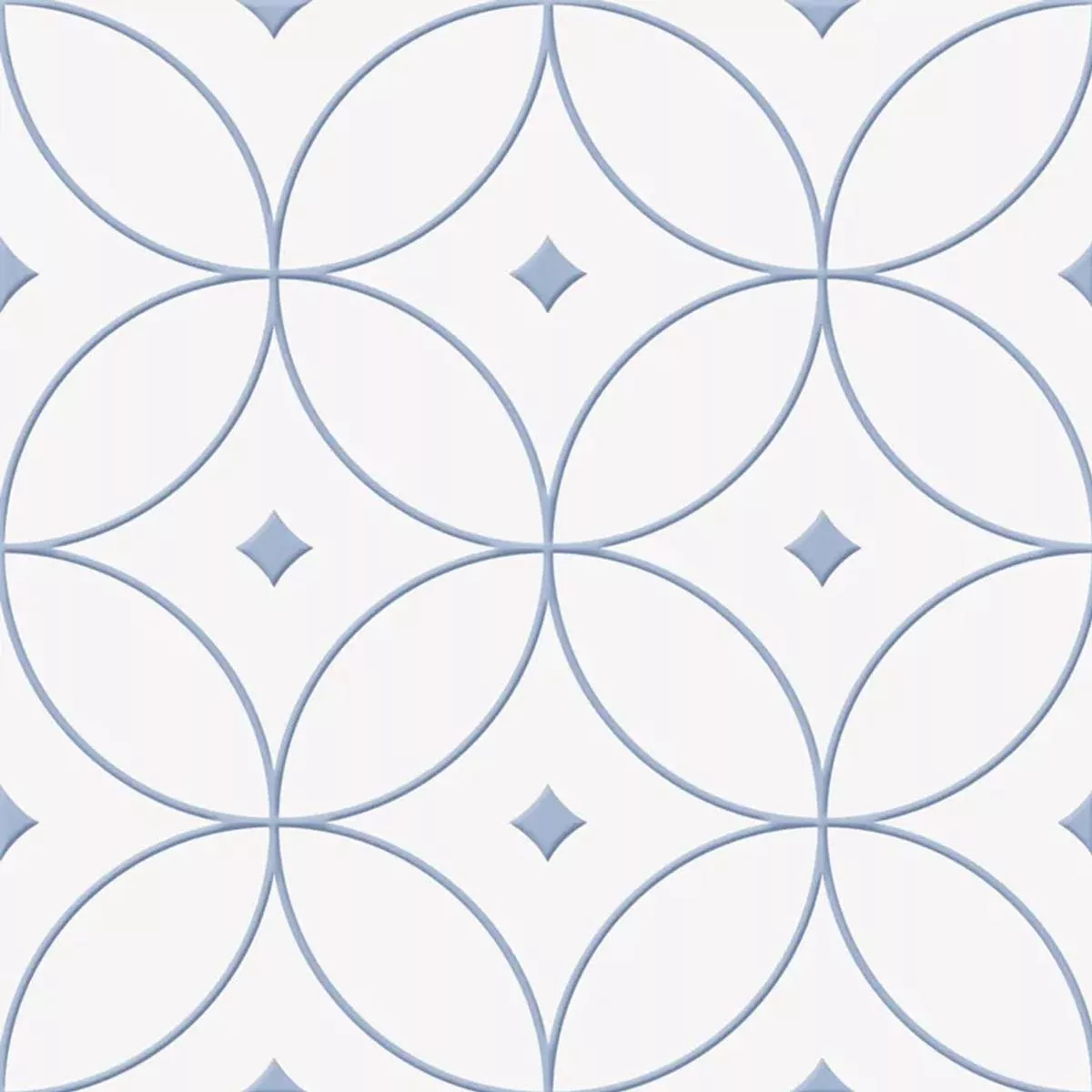 Skyros Blå Hvit 25x25 cm