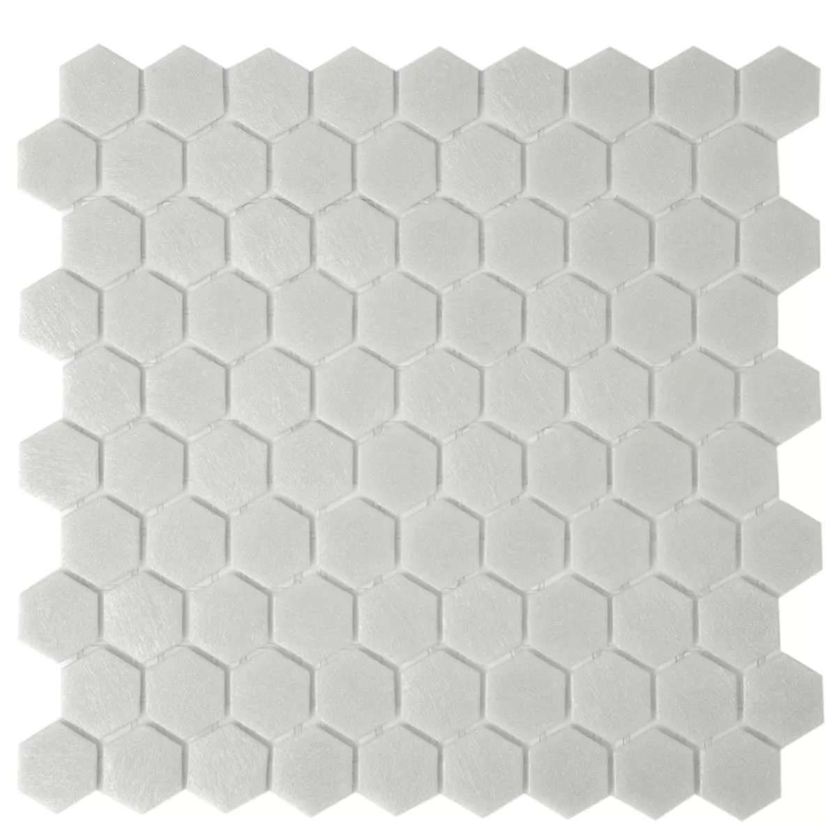 Glass Mosaikk Fliser Trend-Vi Hexagonal 150 Lysegrå
