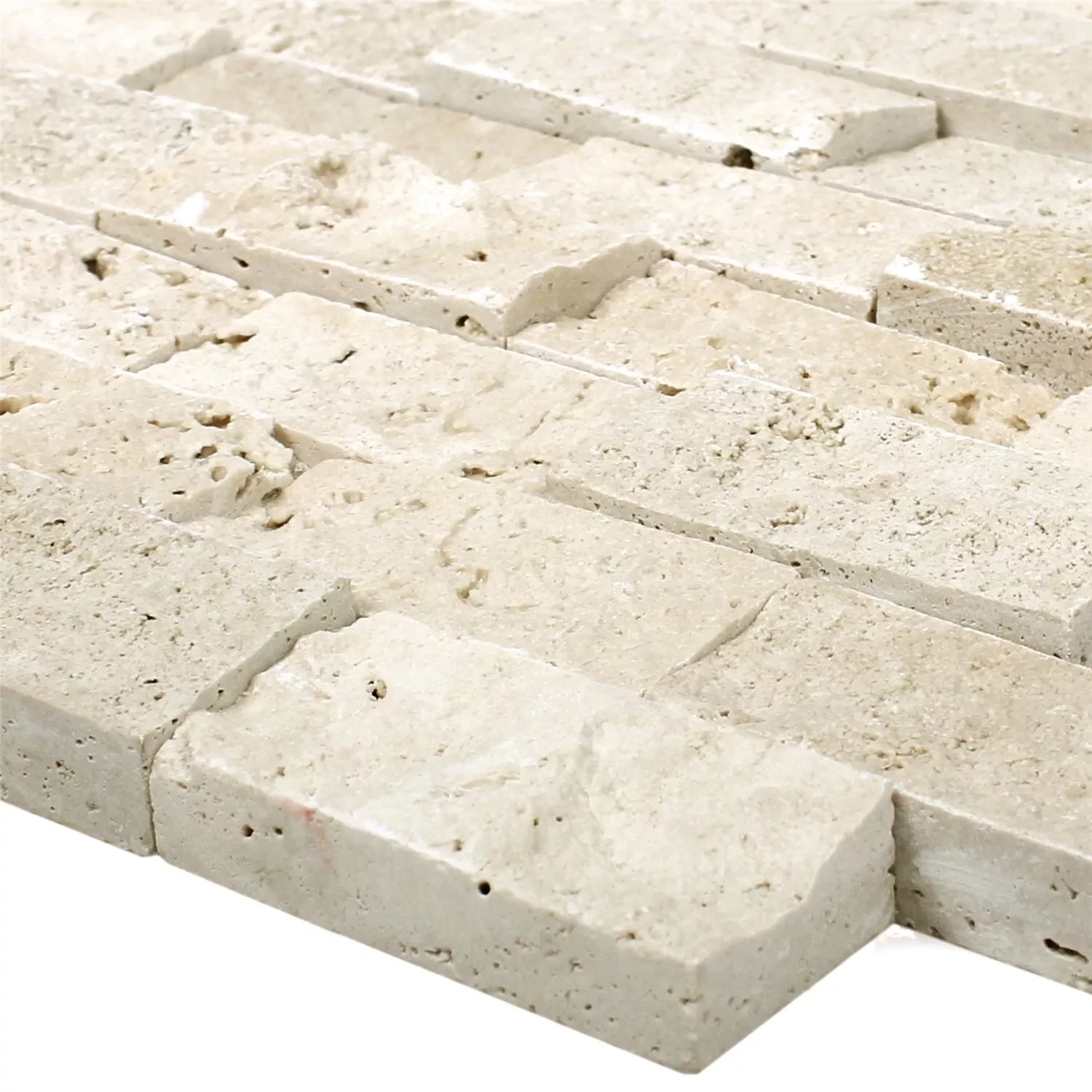 Mosaikkfliser Travertin Barga Beige 3D Mosaikkfliser Travertin Barga Beige 3D