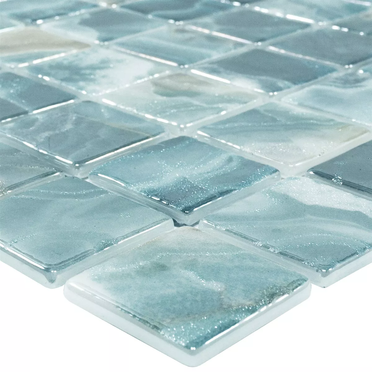 Glass Pool Mosaikkfliser Carolina Lyse Blå