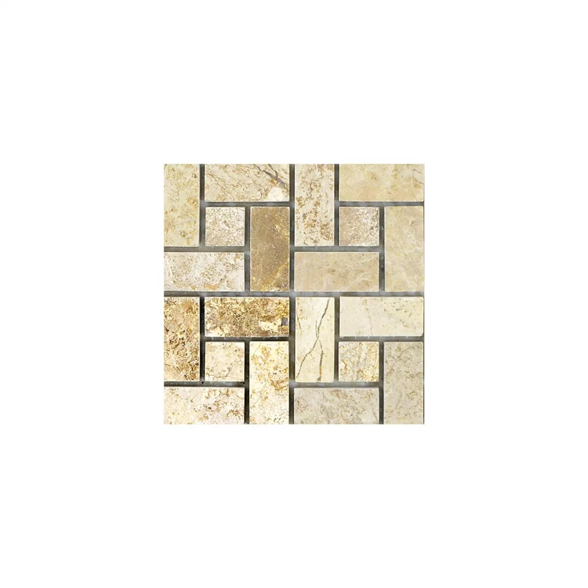 Mønster fra Naturstein Marmor Mosaikkfliser Umay Brun Beige