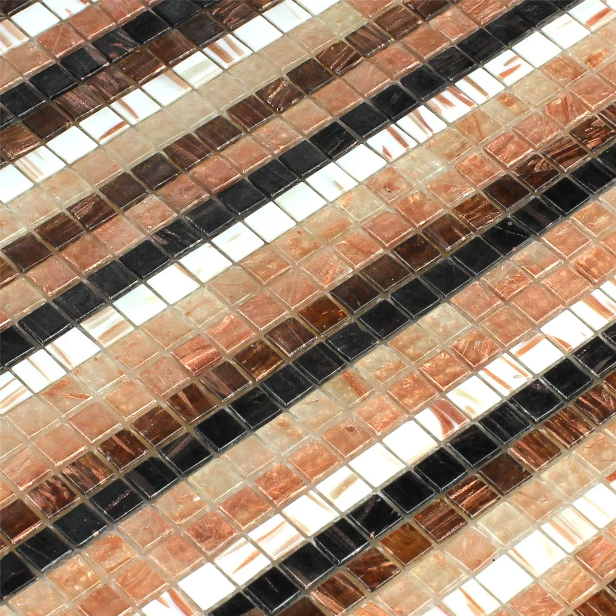 Mosaikkfliser Glass Effekt Stripe Multi Mix