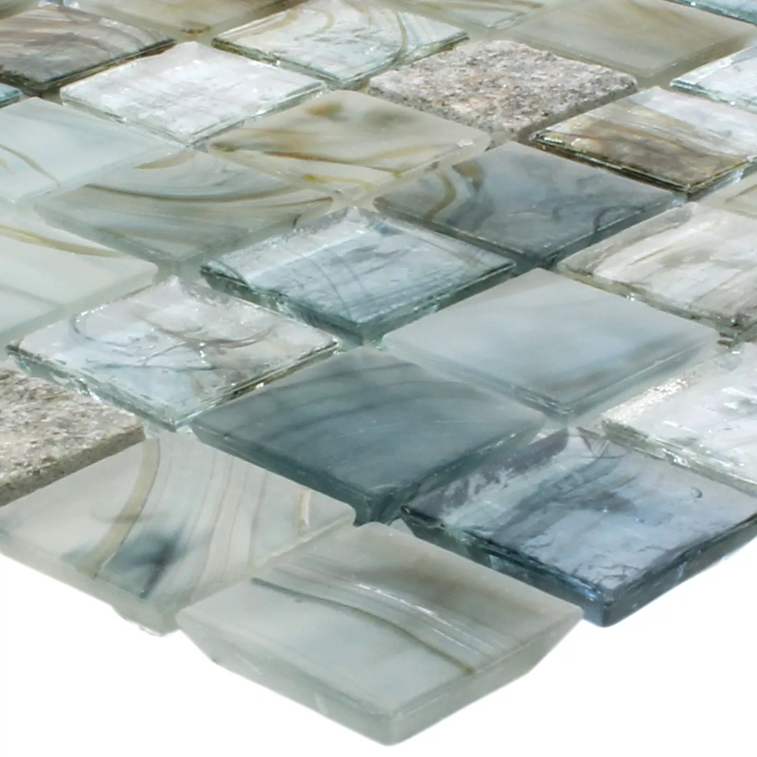 Glass Naturstein Mosaikk Daily Rush Cream Grå Glass Naturstein Mosaikk Daily Rush Cream Grå