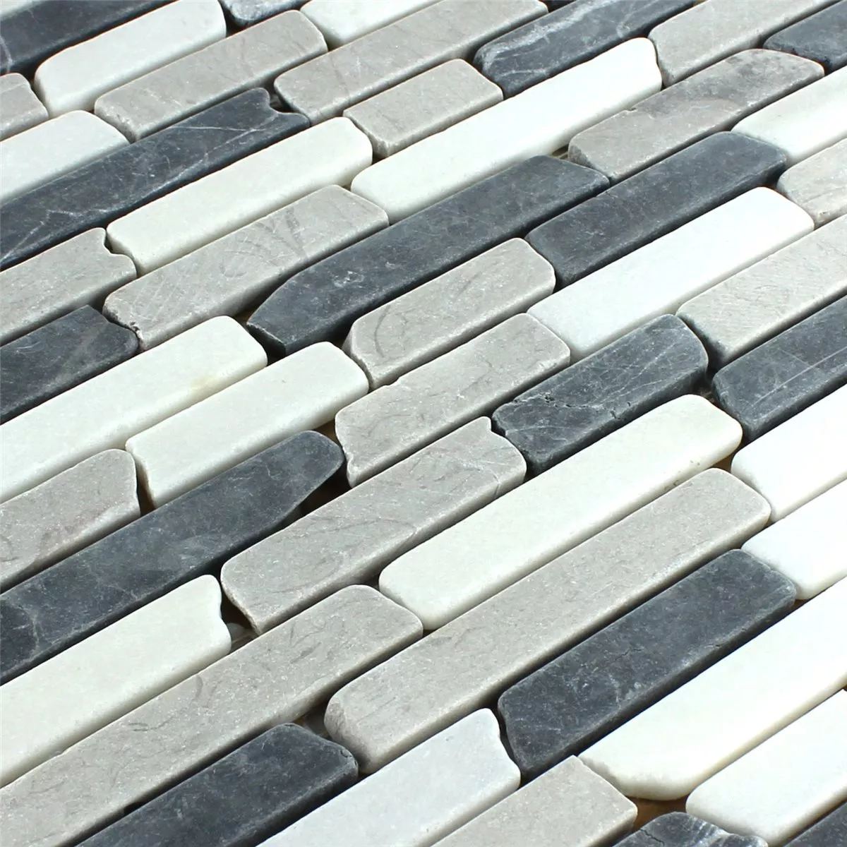 Mosaikkfliser Marmor Botticino Grey Brick