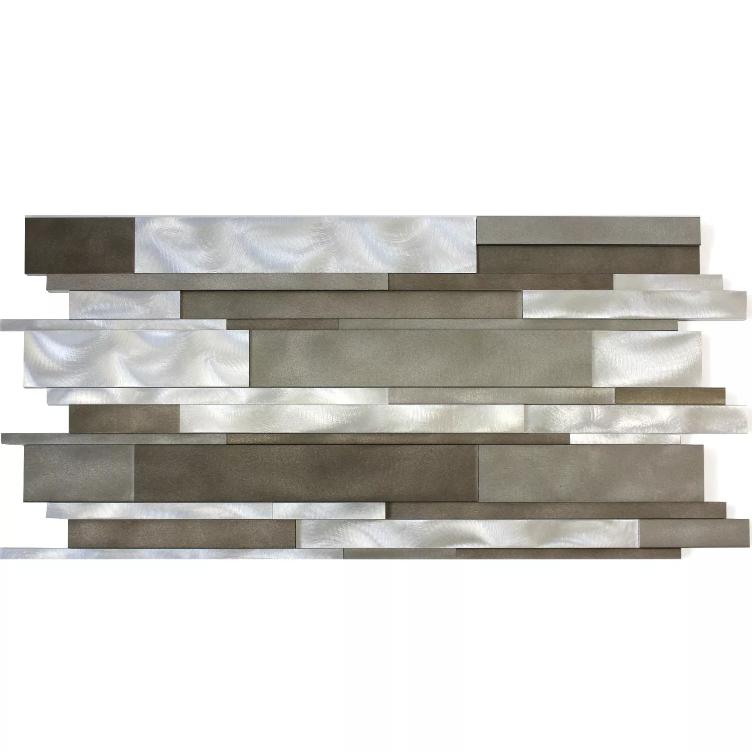 Mosaikkfliser Aluminium Metall Talara Søle Mix 300x600mm