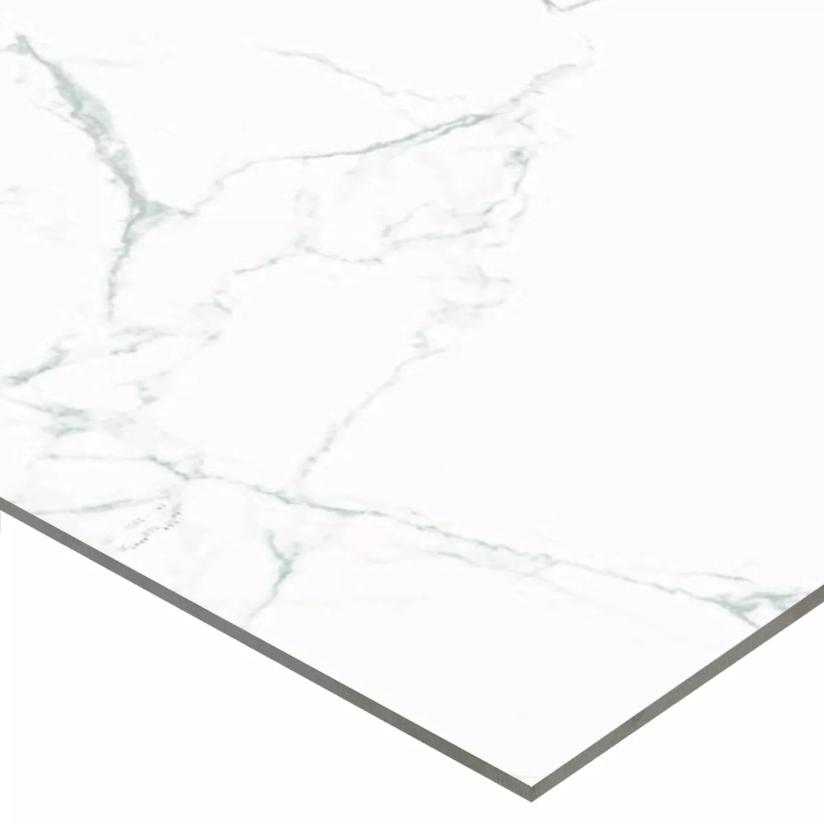 Gulvfliser Ampezzo Calacatta Marmor Utseende Hvit Grå Polert Glitrende 60x120cm