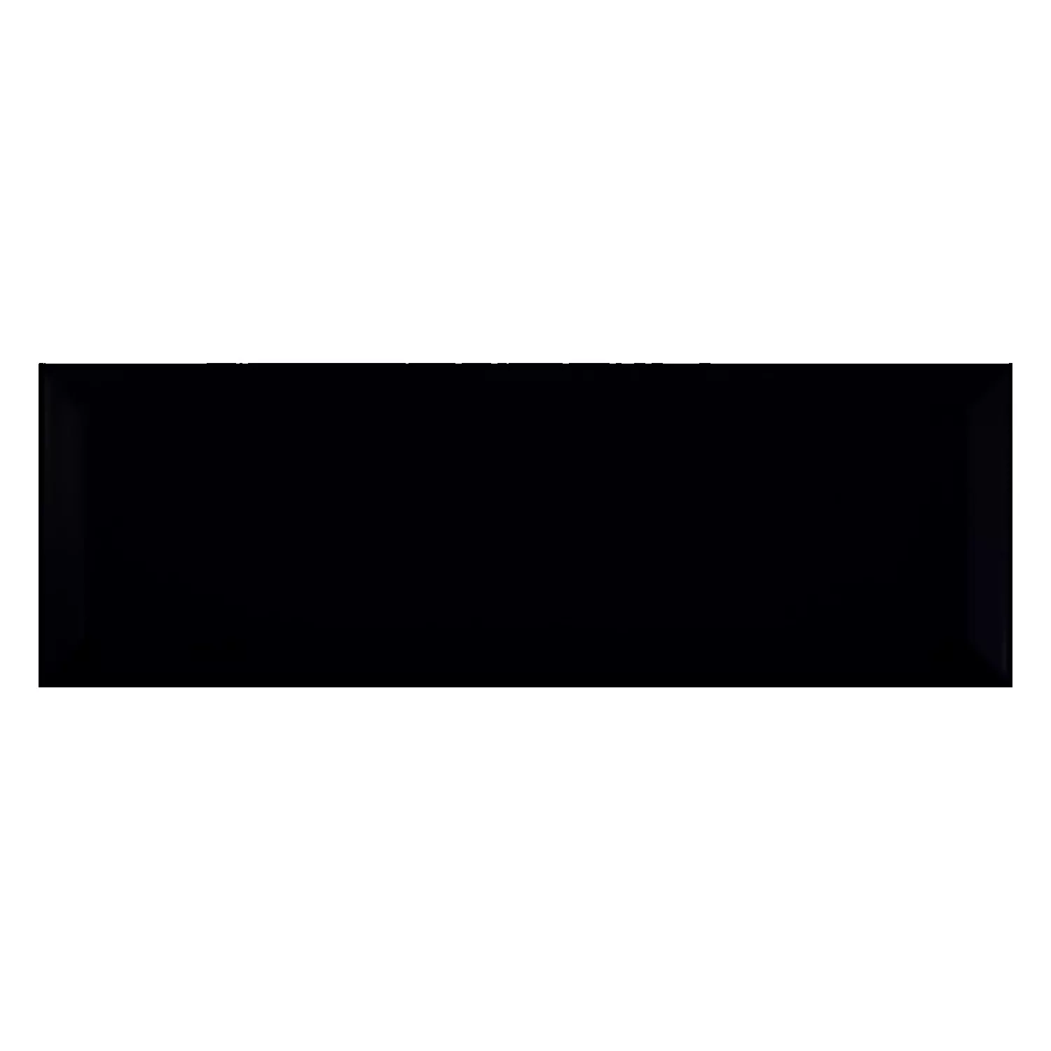 Metro flis Svart Frostet 10x30 cm Fasett El Paso Negro