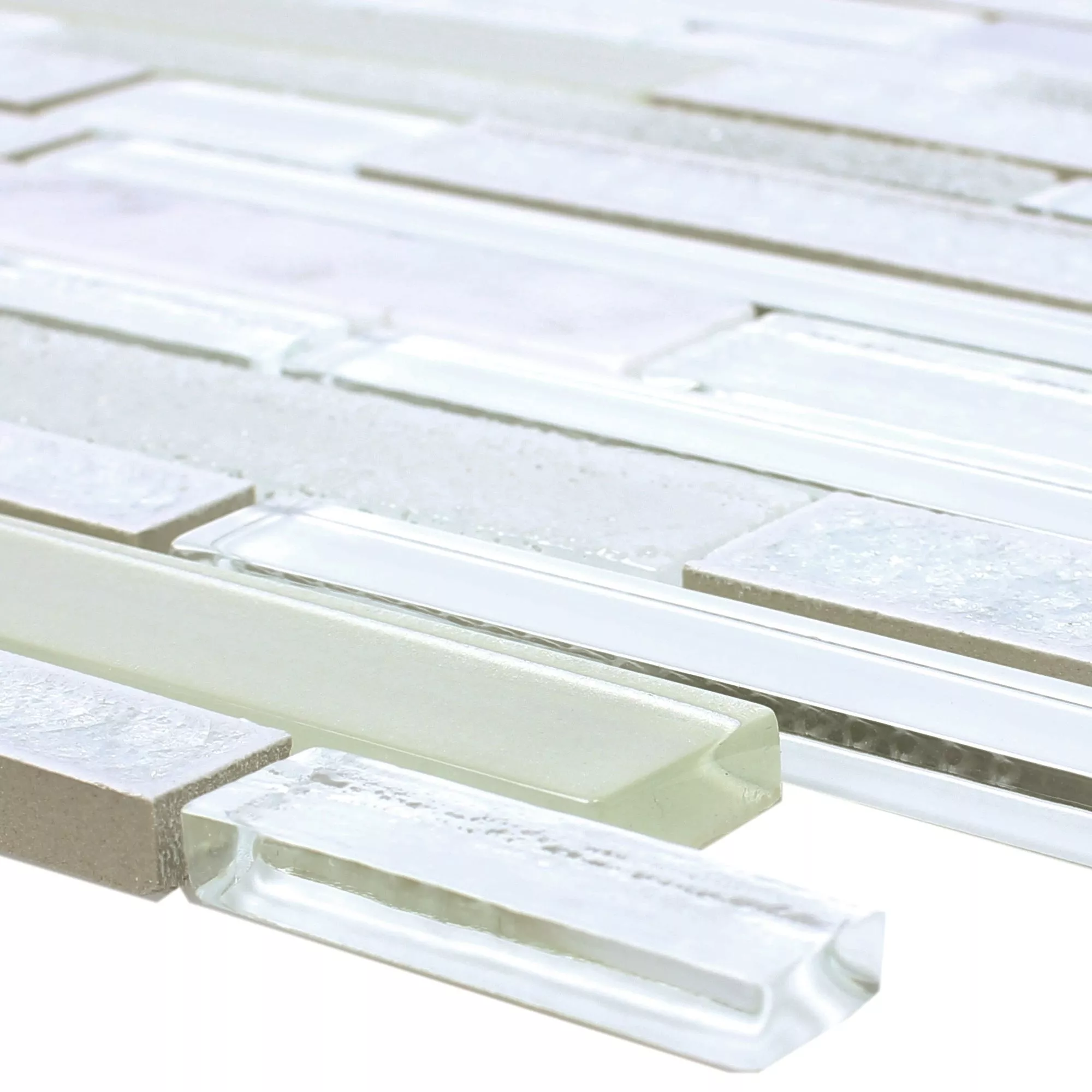 Glass Naturstein Keramisk Mosaikk Kozan Hvit Glass Naturstein Keramisk Mosaikk Kozan Hvit