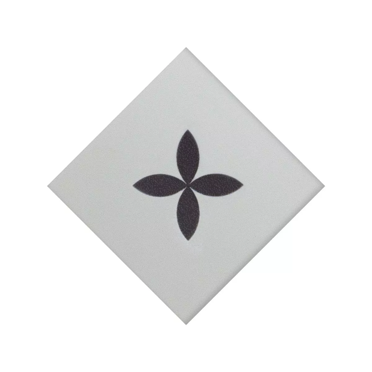 Porselens Steintøy Fliser Genexia Svart Hvit Decor 4 Rosone  4,6x4,6cm