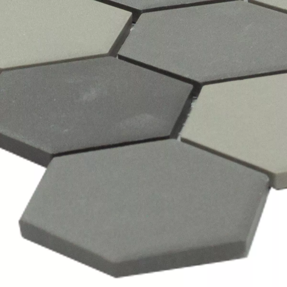 Keramikk Mosaikkfliser Sekskant Bern Grå Svart Keramikk Mosaikkfliser Sekskant Bern Grå Svart