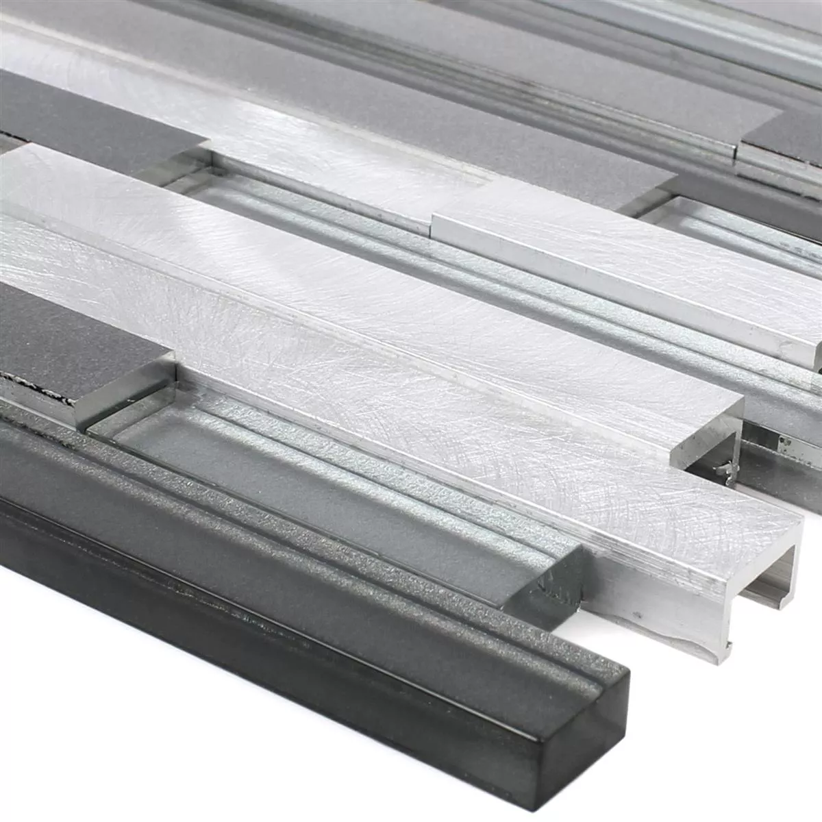 Mosaikkfliser Glass Metall Margariti Svart Sølv Mosaikkfliser Glass Metall Margariti Svart Sølv