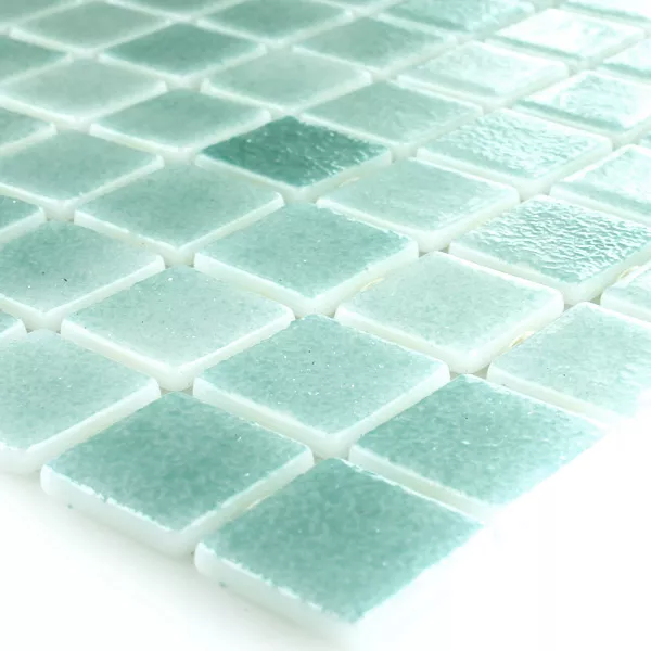 Mønster fra Glass Svømmebasseng Mosaikk  Turkis Mix