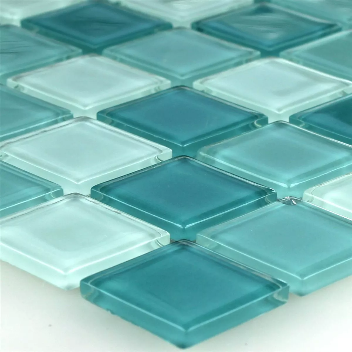 Glass Mosaikk Fliser Grønn Mix 25x25x4mm