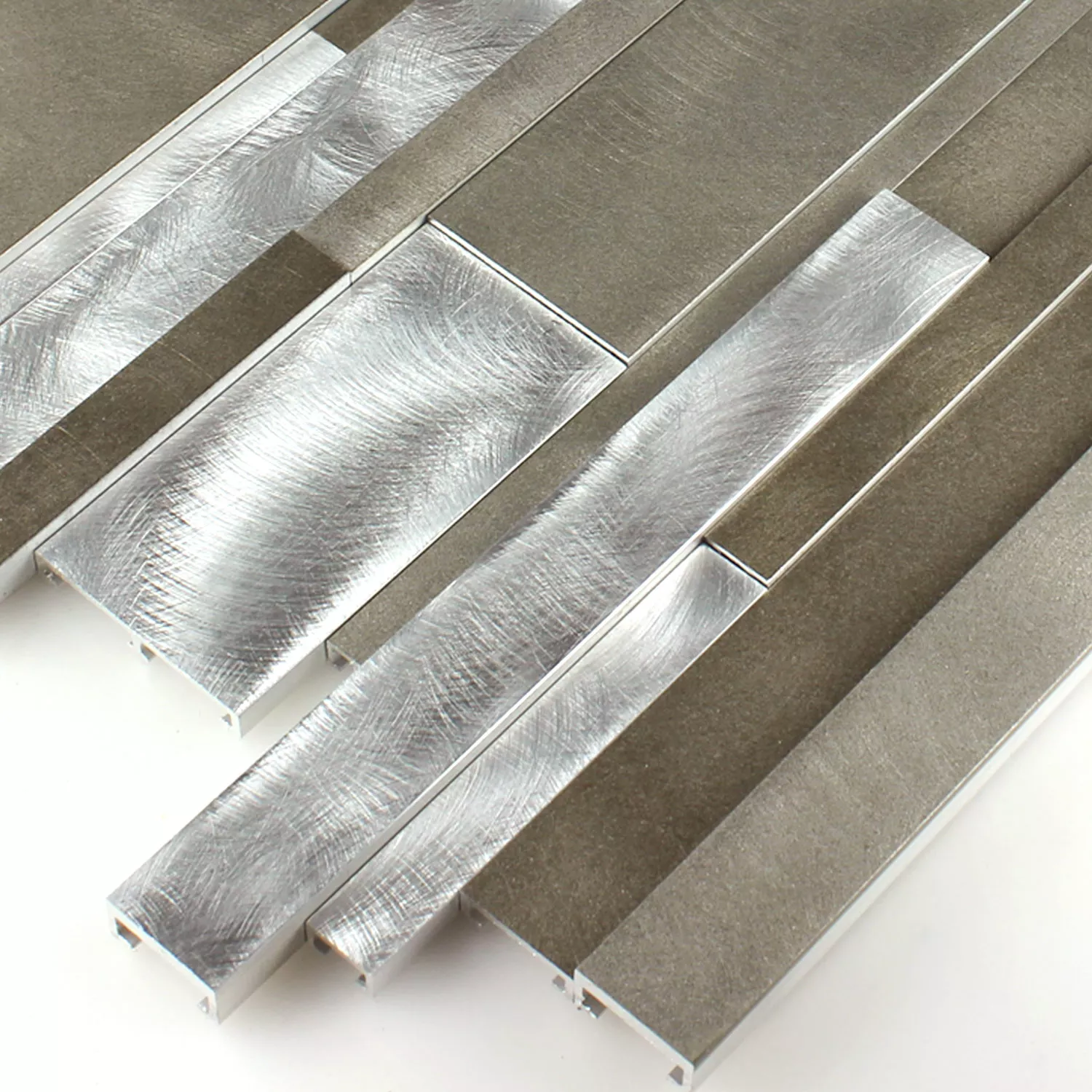 Mosaikkfliser Aluminium Metall Talara Søle Mix 300x600mm