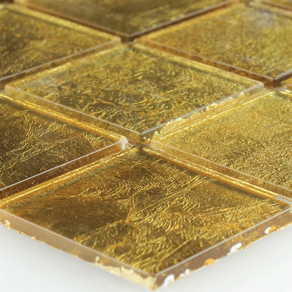 Glass Mosaikk Fliser Saturn Gull Q48