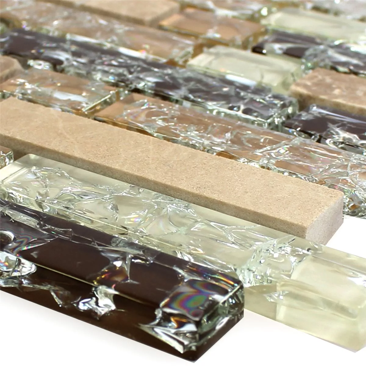 Mosaikkfliser Glass Marmor Emperador Mix