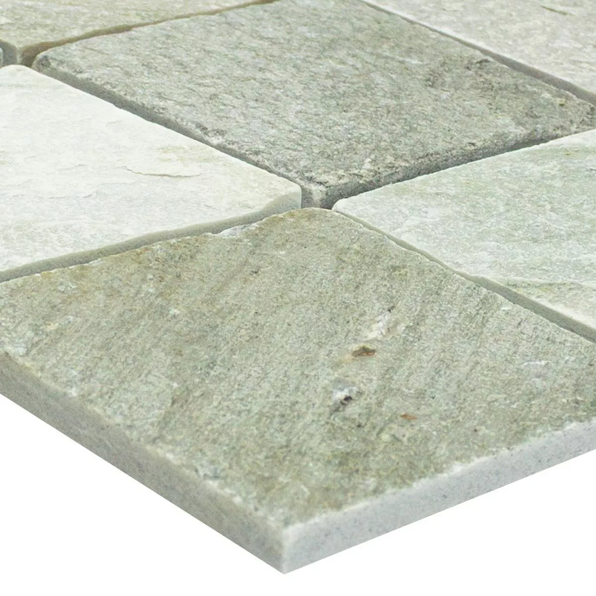 Mosaikkfliser Kvartsitt Beige Grå 100x100mm