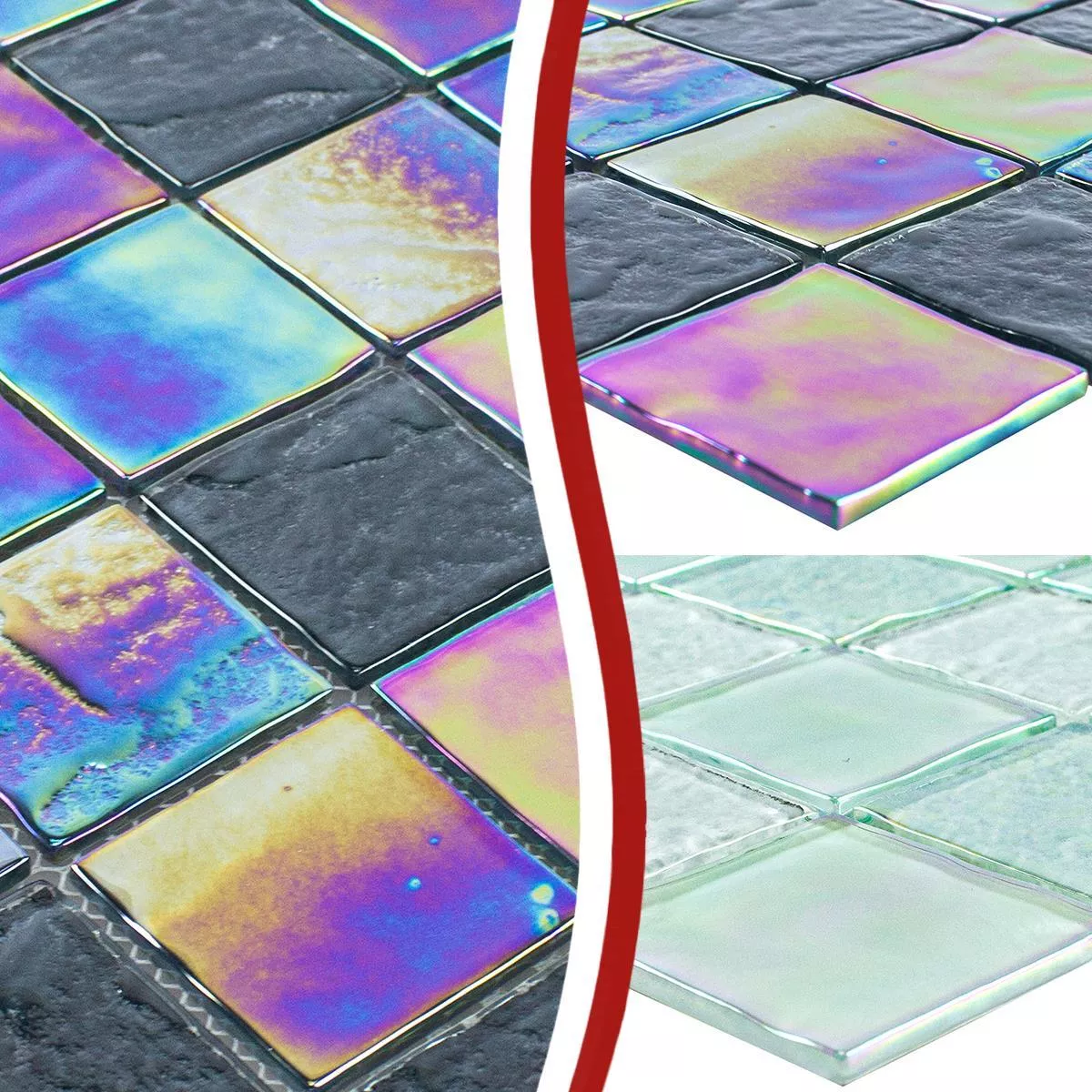 Glass Mosaikk Fliser Perlemor Effekt Darwin