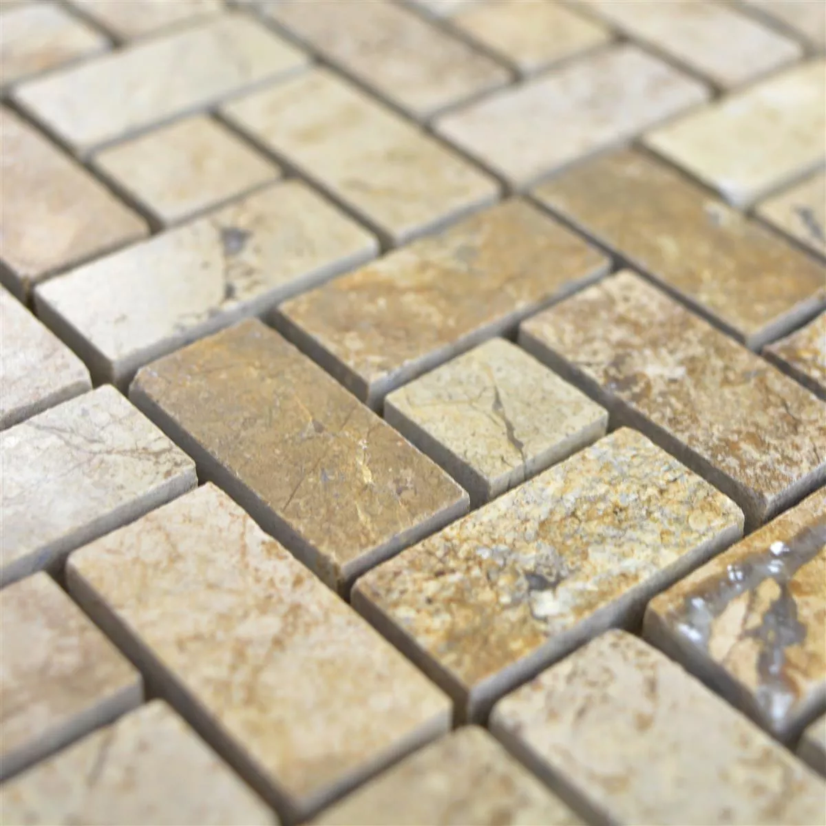 Naturstein Marmor Mosaikkfliser Umay Brun Beige