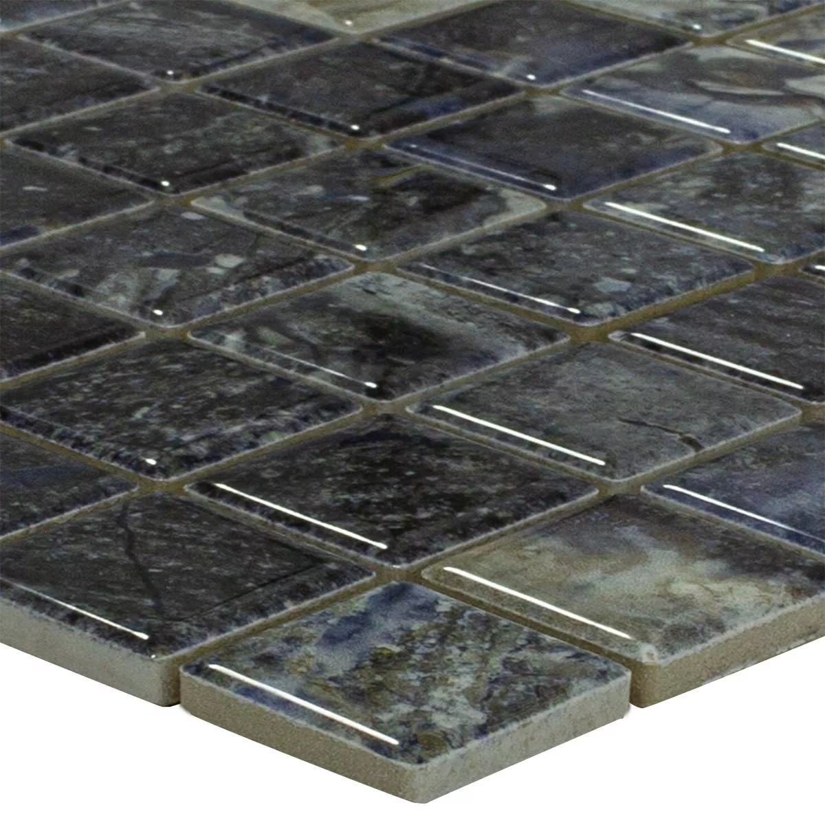 Keramisk Mosaikk Fliser Elysium Marmor Utseende Mørke Blå 23 Keramisk Mosaikk Fliser Elysium Marmor Utseende Mørke Blå 23