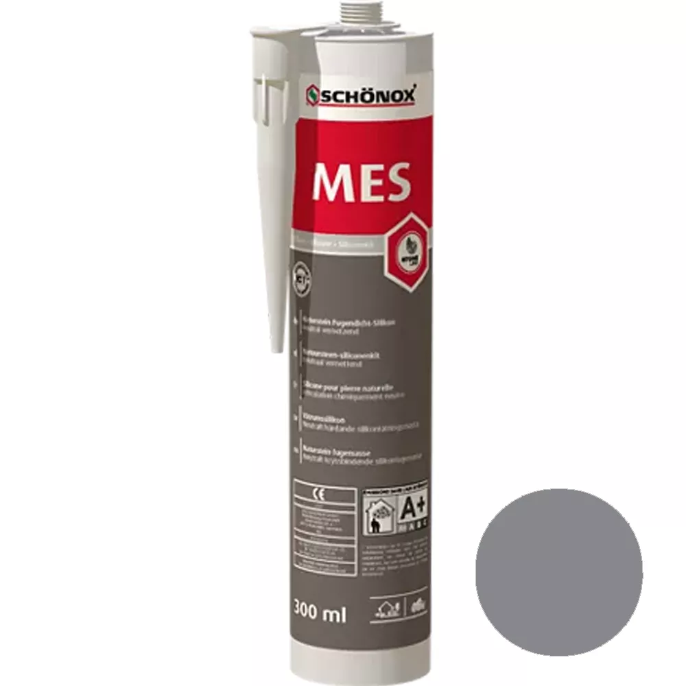 Schönox MES Marmorfugemasse Silikon Platinagrå 300ml